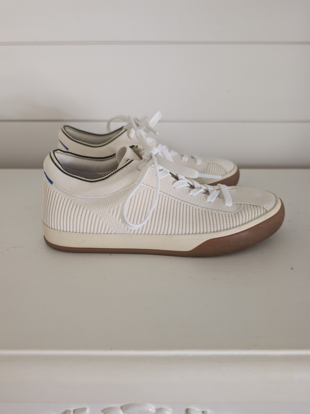 Rothys the Knit Sneaker Cream Women's sz 7